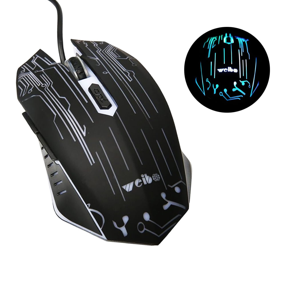 Mouse Weibo Gamer Alambrico USB Óptico 1670